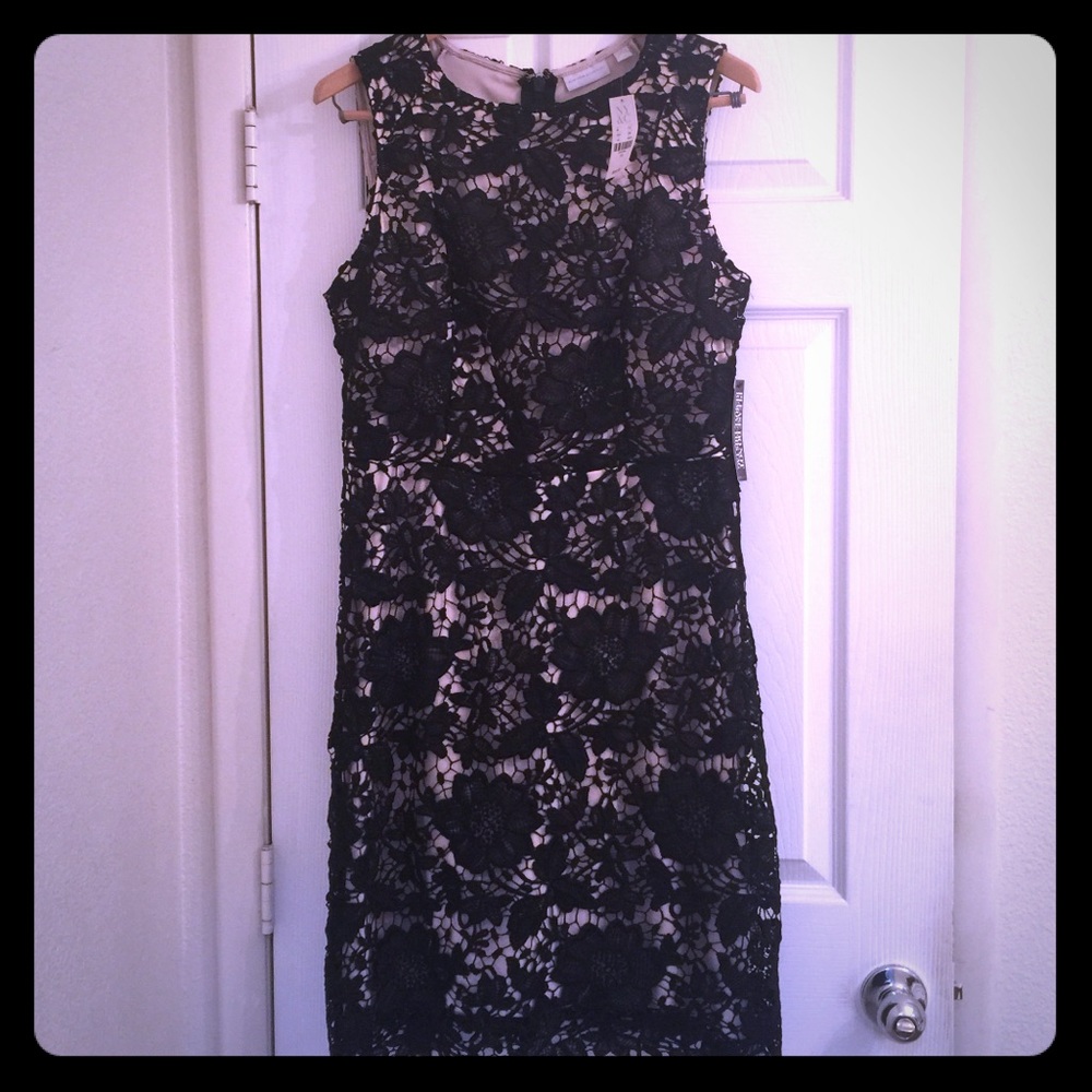 NY&Co Lace Overlay Sheath Dress